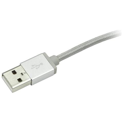 Cavo di Ricarica 3 in 1 MicroUSB, USB Type-C e Lightning. Certificato Apple MFi. Rivestimento intrecciato in nylon. Lunghezza 1mt. - Foto 6