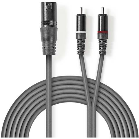 COTH15200GY30 cavo audio 3 m XLR (3-pin) 2 x RCA Grigio - Foto 1