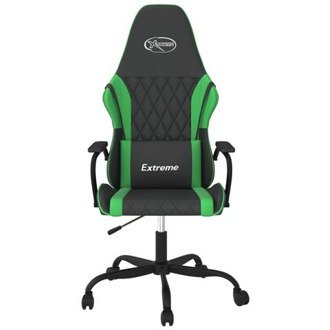 Sedia Da Gaming Massaggiante Nero E Verde In Similpelle - Foto 2