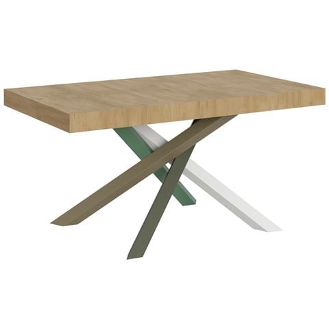 Tavolo Allungabile 90x160/420 Cm Volantis Telaio Gambe 4 Colori (a) - Quercia Natura - Foto 6
