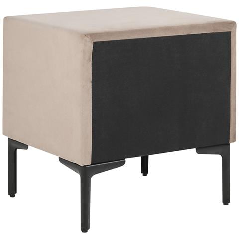 Comodino 2 Cassetti Sezanne Velluto Tortora - Foto 2