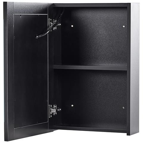 Armadio A Muro Per Specchio Da Bagno Led Condor 40 Cm 60 Cm Nero - Foto 2