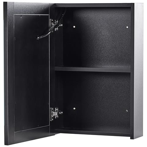 Armadio A Muro Per Specchio Da Bagno Led Condor 40 Cm 60 Cm Nero - Foto 9