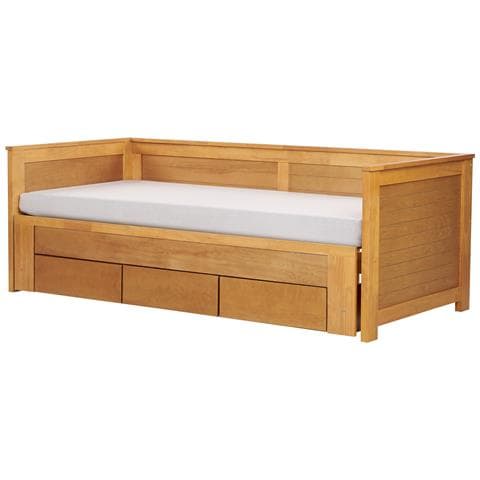 Letto Matrimoniale Con Contenitore Legno Chiaro 90/180 X 200 Cm Cahors - Foto 2
