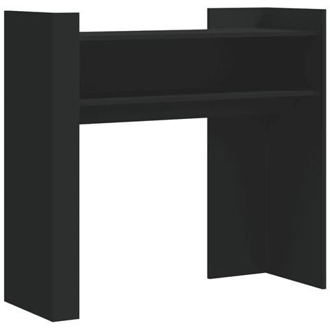 Tavolino Consolle Nero 100x35x90 Cm In Legno Multistrato - Foto 2