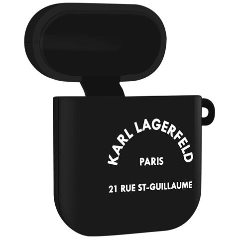 Cover Per Airpods Design Paris Rue Saint-guillaume Soft-touch, Nero - Foto 2