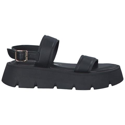 Black Uni Casual Open Sandals Sandali Pelle Scarpe Donna Nero Eu 36, 1-28713-20 007 - Foto 1