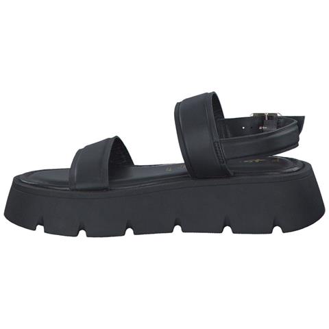 Black Uni Casual Open Sandals Sandali Pelle Scarpe Donna Nero Eu 36, 1-28713-20 007 - Foto 3