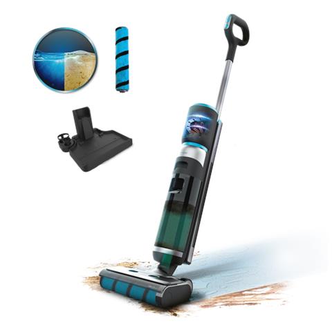 Mocio Elettrico FreeGo Wash&Vacuum con Capacità 0.7 Litri Potenza 200 W Colore Nero / Blu - Foto 2