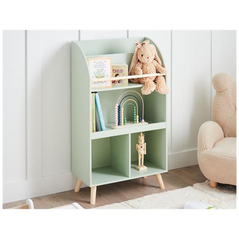 Libreria A 3 Ripiani Liloet 102 Cm Verde Chiaro - Foto 1