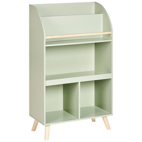 Libreria A 3 Ripiani Liloet 102 Cm Verde Chiaro - Foto 2