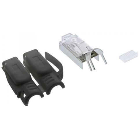 Inline Connettore A Crimpare Cat.6a Rj45 Schermato, Nero, 10 Pz. - Foto 3