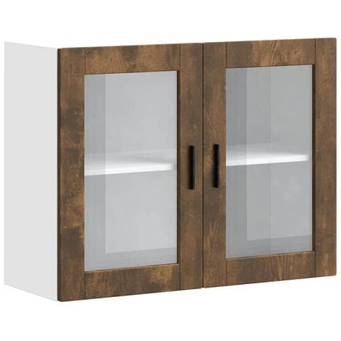 Pensile Da Cucina Con Porta In Vetro Porto Rovere Fumo - Foto 2