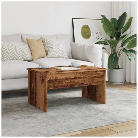 Tavolino Da Salotto Rovere Antico 80x50,5x41,5 Cm In Truciolato - Foto 3