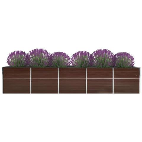 Letto Rialzato In Acciaio Zincato 400x80x45 Cm Marrone - Foto 1