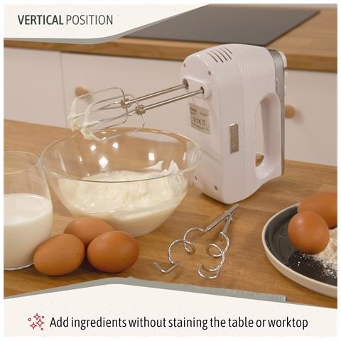 Hm1174wht Elegance Sbattitore Eletricoimpastatrice Per Pasticceria, 5 Velocità + Turbo 400w Bianco - Foto 8