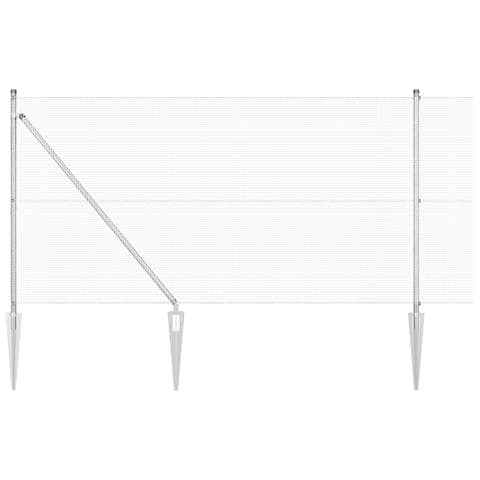 Set di Posti per Recinzione Set di 2 Acciaio zincato 10 x 1 m - Foto 1