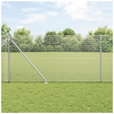 Set di Posti per Recinzione Set di 2 Acciaio zincato 10 x 1 m - Foto 2