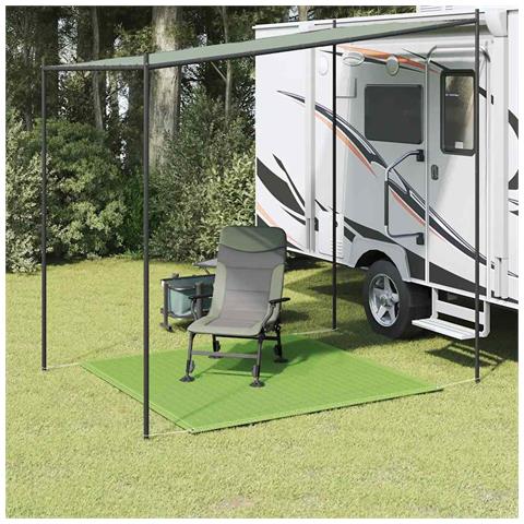 Tappeto da Tenda Verde Chiaro 200x200 cm HDPE - Foto 2