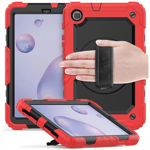Custodia Per Samsung Galaxy Tab A 8.4” Supporto E Tracolla Rossa - Foto 2
