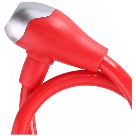 Antifurto A Spirale 65 Cm Per Bicicletta Con 2 Chiavi, Rosso - Foto 5