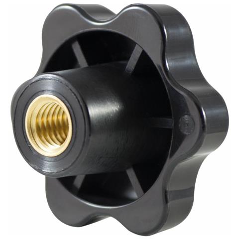 Volantino 6 Lobi Femmina Ø 30mm Filetto M6 - Foto 3
