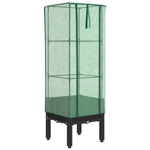 Letto Rialzato con Copertura Serra Effetto Rattan 40x40x140 cm - Foto 1