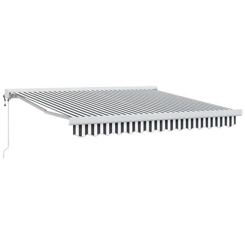 Tenda da Sole Antracite e Bianca 3x2,5 m Tessuto e Alluminio - Foto 1