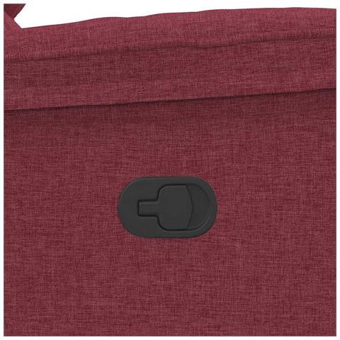 Poltrona Reclinabile in Tessuto Rosso Vino - Foto 9