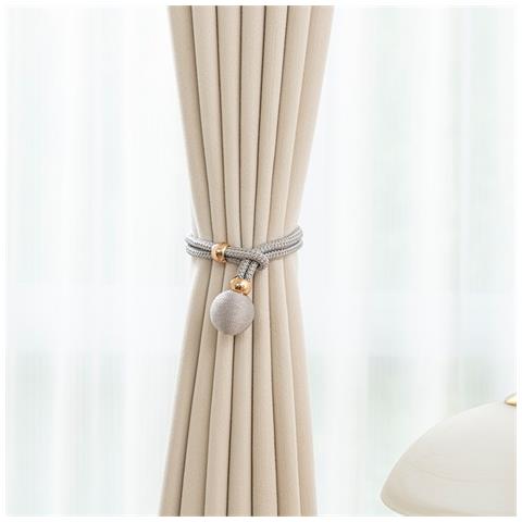 Set Di 2 Fermatenda Decorativi A Sfera - Eleganti Accessori Per Tende Grey - Foto 1