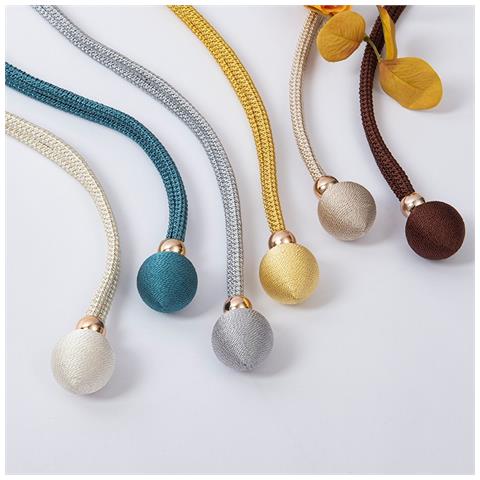 Set Di 2 Fermatenda Decorativi A Sfera - Eleganti Accessori Per Tende Grey - Foto 3