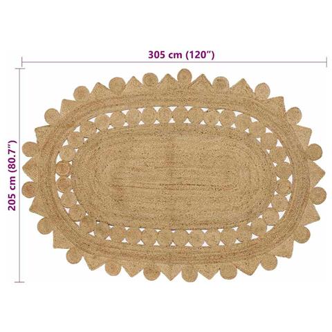 Tappeto Beige 205 x 305 cm Juta - Foto 4
