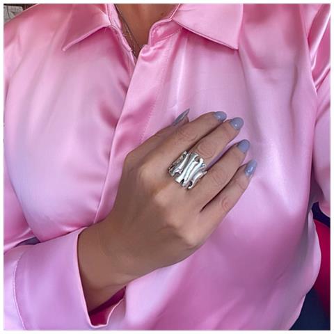 Anello Radice Placcato Argento - Foto 2