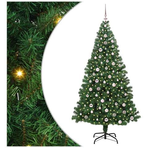 Albero di Natale artificiale con 300 LED Verde 240 cm - Foto 1