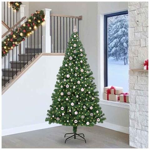 Albero di Natale artificiale con 300 LED Verde 240 cm - Foto 2