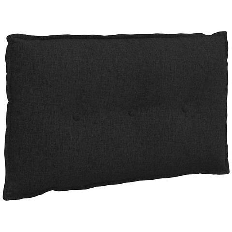 Cuscino per Schiena Nero 80 x 19 x 50 cm Tessuto - Foto 1