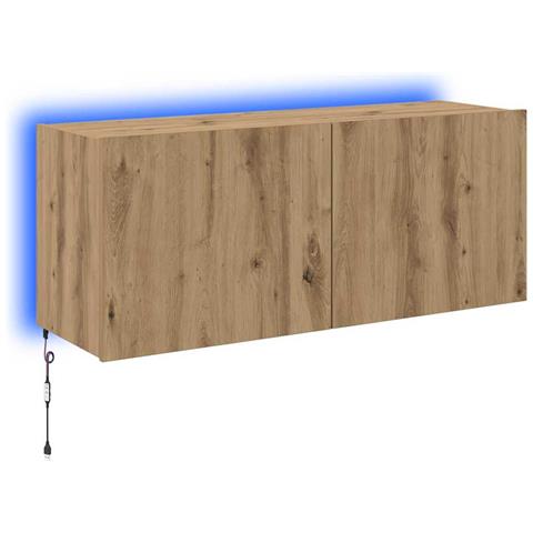 Mobile TV da parete Rovere artigianale 100 x 35 x 41 cm - Foto 1