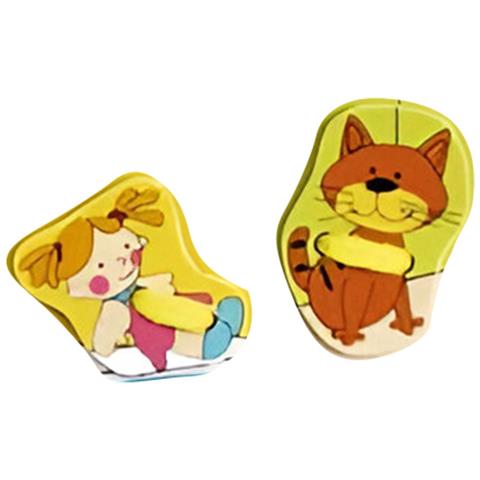 Set Di Lacci Educativi In Legno Per Camera Dei Bambini 22x22 Cm, Multicolore - Foto 5