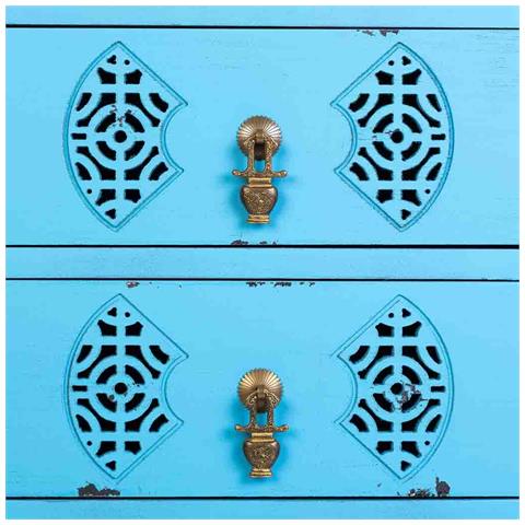 Mesita De Madera Con 3 Cajones Azul 45x36x70 - Foto 7