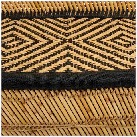 Divano 2 Posti In Bambù Marrone 103x46x90h - Foto 6