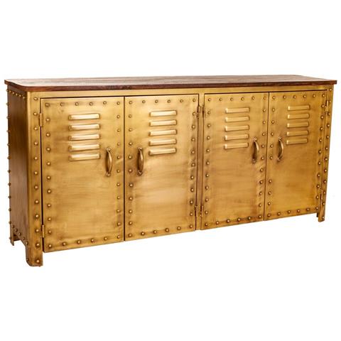 Credenza In Metallo Marrone 152x35x71h - Foto 1