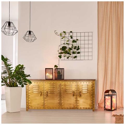 Credenza In Metallo Marrone 152x35x71h - Foto 2