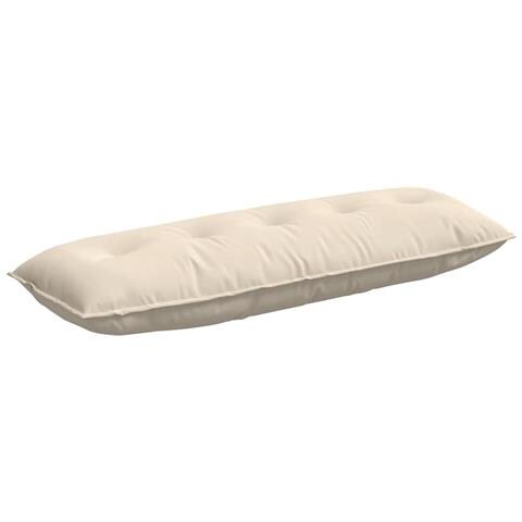 Cuscino per Schiena Beige 140 x 50 cm Tessuto in Microfibra - Foto 1