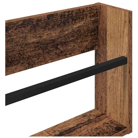 Scaffale per riviste 2 pcs Legno vecchio 80 x 12 x 30 cm - Foto 9