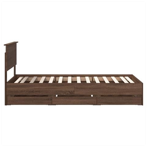Struttura del letto con cassetto Rovere Marrone 100 x 200 cm - Foto 9