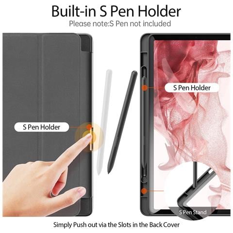 Cover per Galaxy Tab S9 - Pelle /PU, Nero - Foto 2