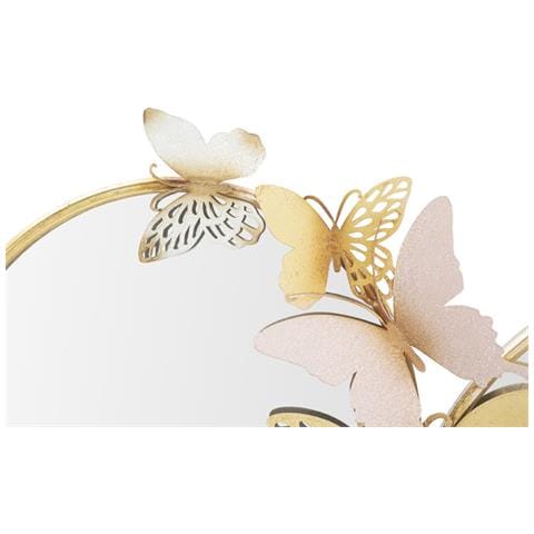 Specchio Con Cornice Farfalla 27-multicolore-metallo-81x3x52,5 Cm - Foto 2