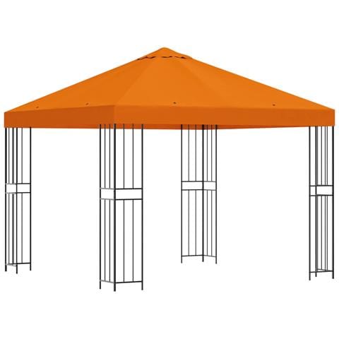 Gazebo 3 x 3 m Arancione Poliestere e Acciaio 190 gsm - Foto 1