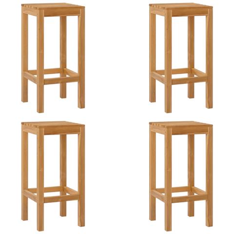 Sgabello da bar 4 pcs Naturale 35 x 35 x 75 cm - Foto 1