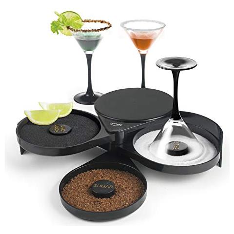62414 Bordatore per bicchieri e tazze pieghevole con tre vassoi, accessorio per cocktail senza BPA - Foto 1